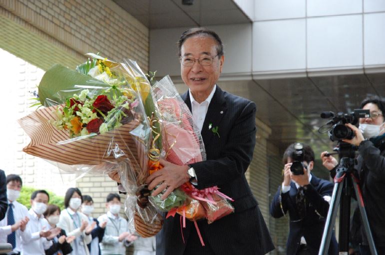 坂城町　山村弘町長　初登庁＆就任式