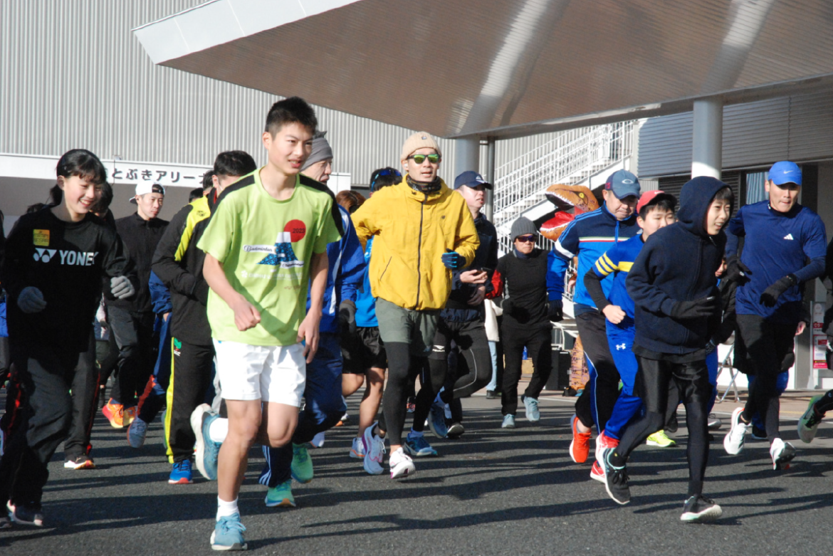 新年の走り初め　元旦マラソン開催