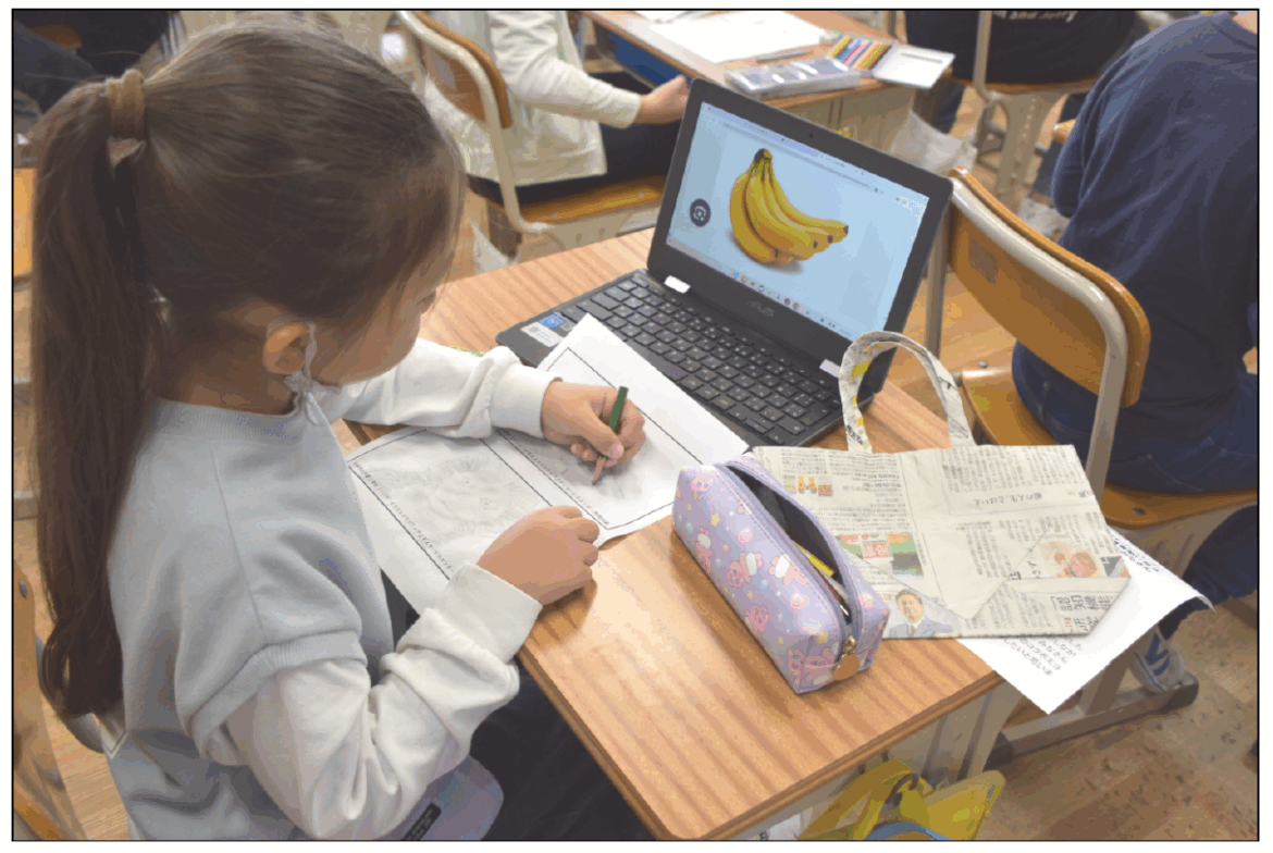戸倉小学校の児童がエコバッグのイラスト制作