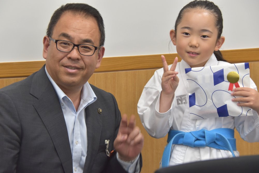 空手 近藤椿來さん（更級小） 組手の部で全国大会出場